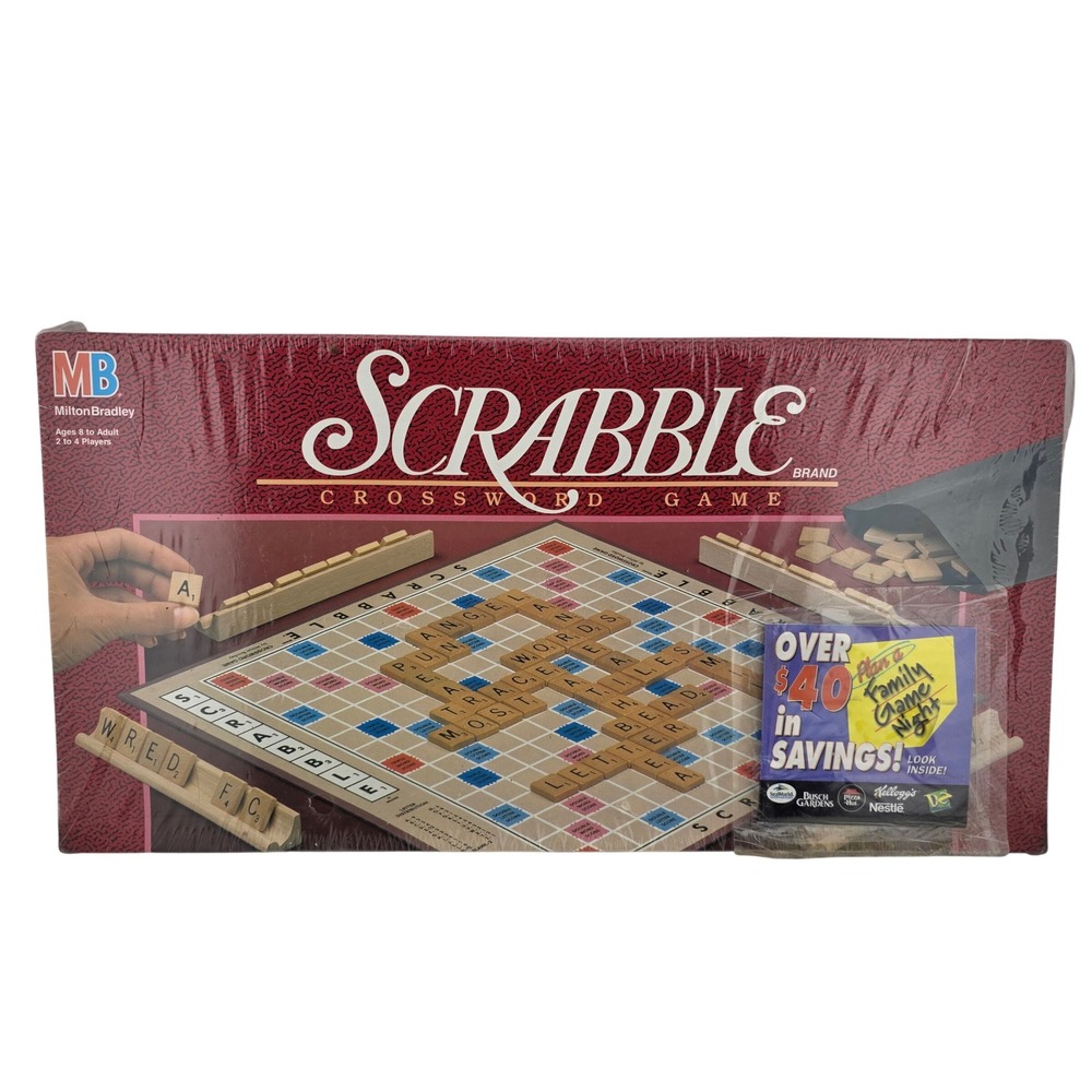 Milton‎ Bradley Scrabble Board Game Red NEW Vintage 1989 4024